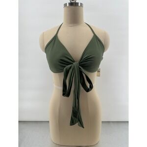 Aerie Green‎ Scoop Halter Bikini Top Size XXLarge NWT - Stretch
